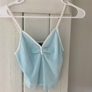 Blue and white tank top